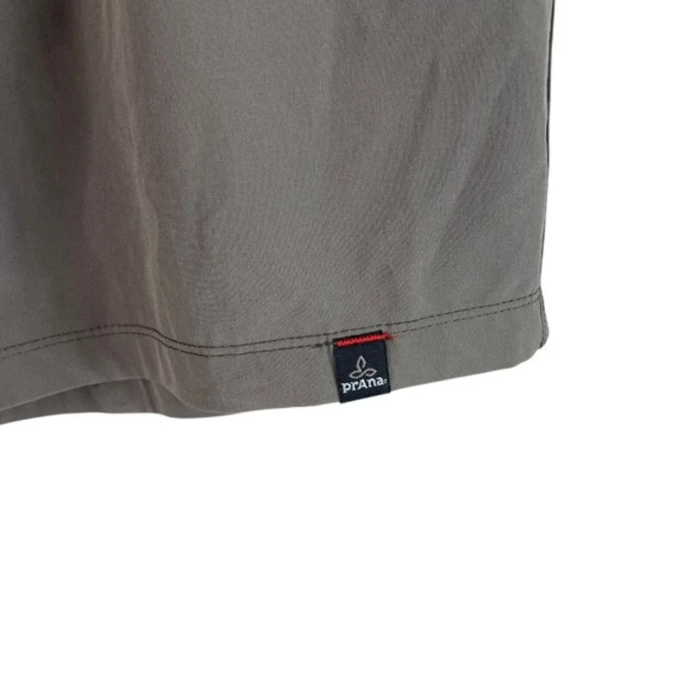 Prana Mens Flex Lined Athletic Shorts XL‎ Brown Stretch Elastic Waist Pockets